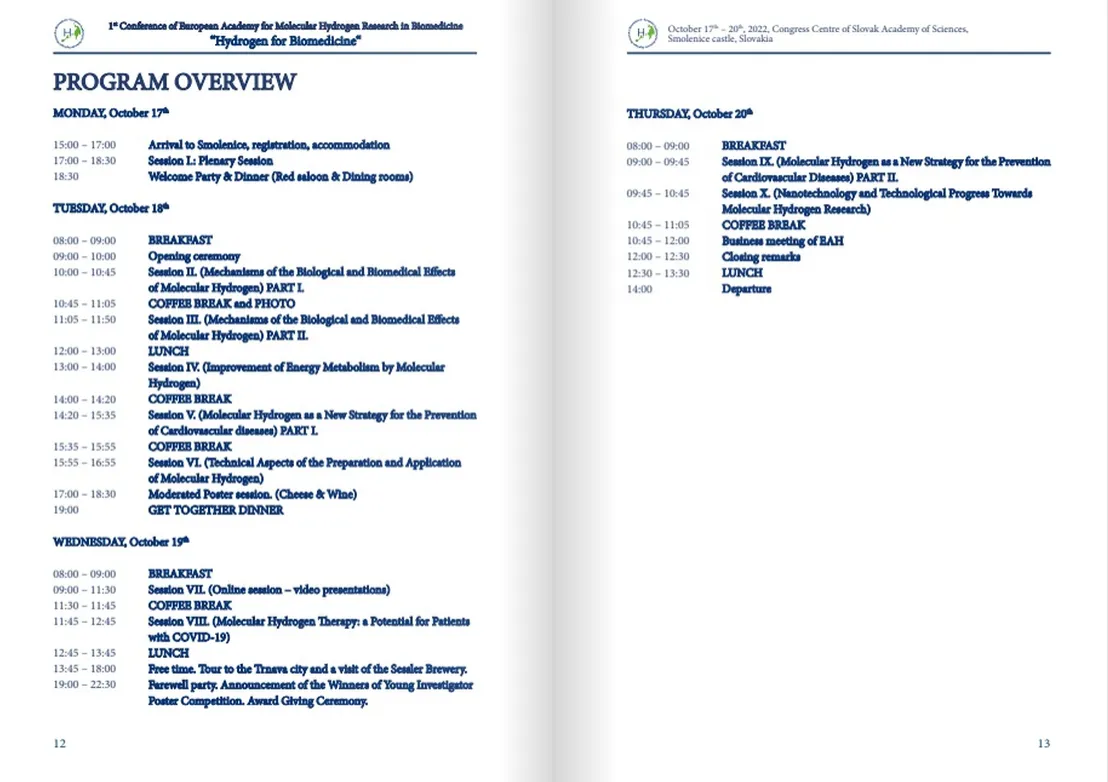 Conference poster, October 17-20, 2022, Smolenice, Slovak Republic